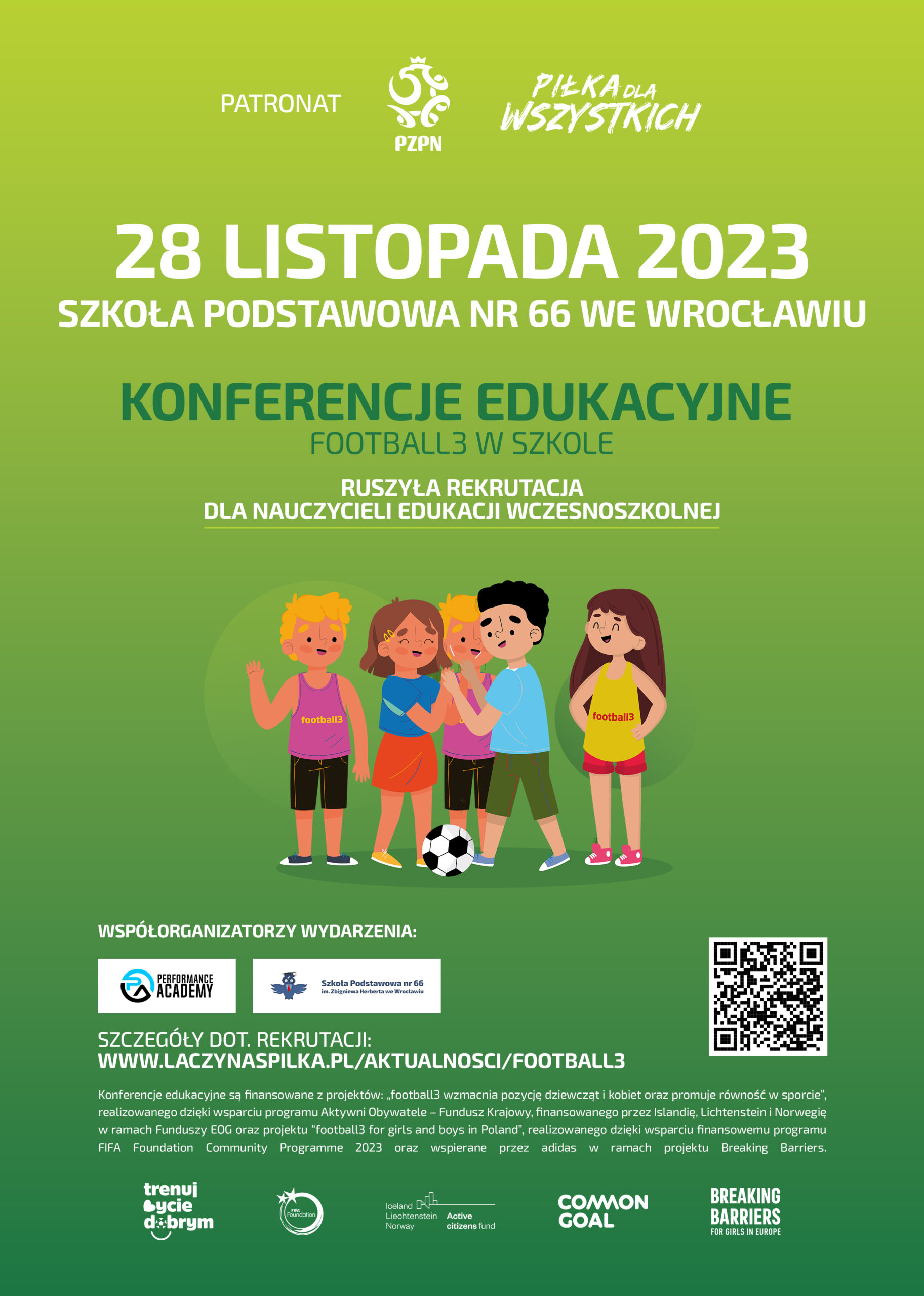 Konferencje edukacyjne „football3 w szkole” – wciąż można zgłosić swój udział